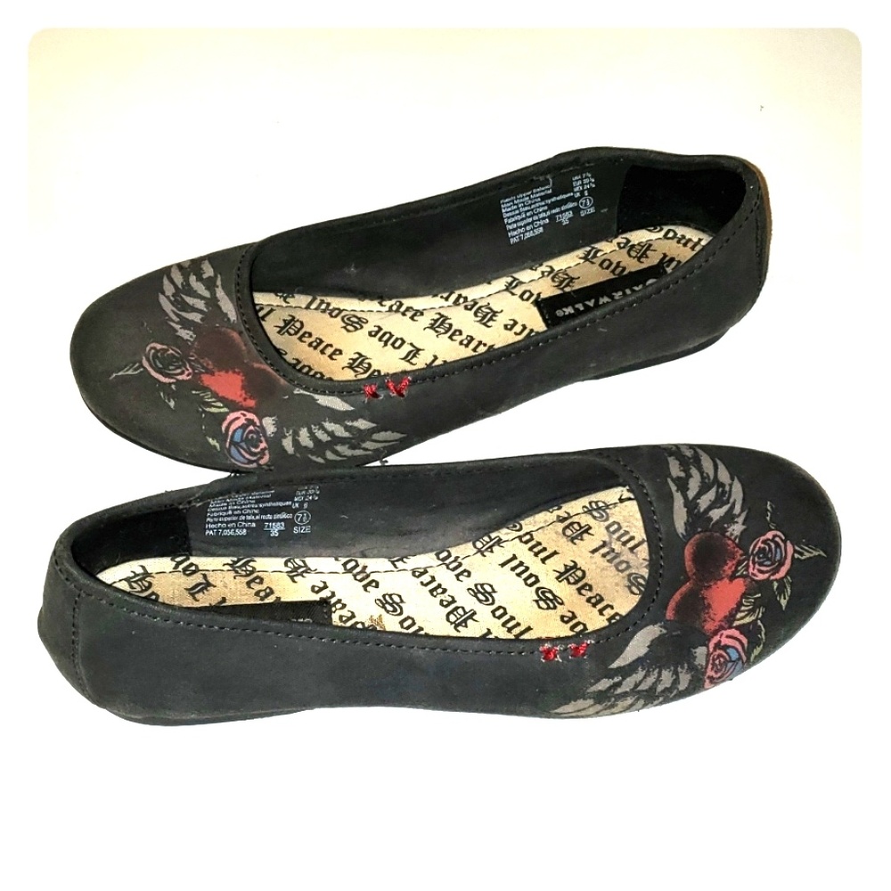 Rose and heart flats